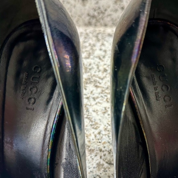 Gucci Patent Leather Peep-toe Horsebit Pumps - Picture 11 of 11